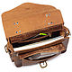 Кожаная  сумка "Леонардо" (старение коричневое). Сумка почтальона. Кожинка. Интернет-магазин Ярмарка Мастеров.  Фото №2