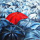 Городской пейзаж Картина зонтики Картина дождь Картина город, Картины, Санкт-Петербург,  Фото №1