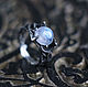Серебряное концептуальное кольцо с Лунным камнем "Сфено". Кольца. Chakruna. Интернет-магазин Ярмарка Мастеров.  Фото №2