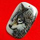 Wolf-pendant painted on milk agate-totem-amulet-amulet. Pendant. lacquer miniature. Online shopping on My Livemaster.  Фото №2