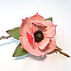 Magnolia Pink Tenderness leather flower brooch as a gift. Brooches. flowersstyle (flowersstyle). Online shopping on My Livemaster.  Фото №2