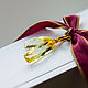 Earrings with long citrine in gold, Earrings, Moscow,  Фото №1