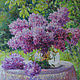 The picture with the lilacs. Oil on canvas. 40h50 cm, Pictures, Petushki,  Фото №1