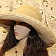 Jute hat with wide brim summer, Hats1, Kaluga,  Фото №1