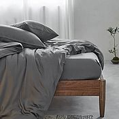 Для дома и интерьера handmade. Livemaster - original item Tencel bed linen in gray shade to order, buy. Handmade.