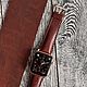 Кожаный ремешок для Apple Watch. Ремешок для часов. ПРОСТРАНСТВО МАСТЕРОВ МОСТ. Ярмарка Мастеров.  Фото №13