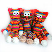 Куклы и игрушки handmade. Livemaster - original item Kitty rainbow. knitted toy.. Handmade.