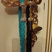 Винтаж: Яркий женский палантин шарф из кашемира и шёлка Тайский