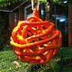 Christmas ball-bell. Woven ceramics Elena Zaichenko
