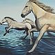 Бегущие лошади картина маслом, Картины, Екатеринбург,  Фото №1