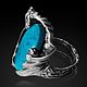 Заказать Кольцо серебряное "Дракон" с шаттукитом. Aventure.Jewelry. Ярмарка Мастеров. . Кольца Фото №3