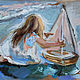 'The ship', an oil painting on canvas, Pictures, Moscow,  Фото №1