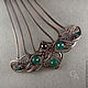 Comb hair with a chrysoprase, and garnet. Comb. Gala jewelry (ukrashenija). Online shopping on My Livemaster.  Фото №2