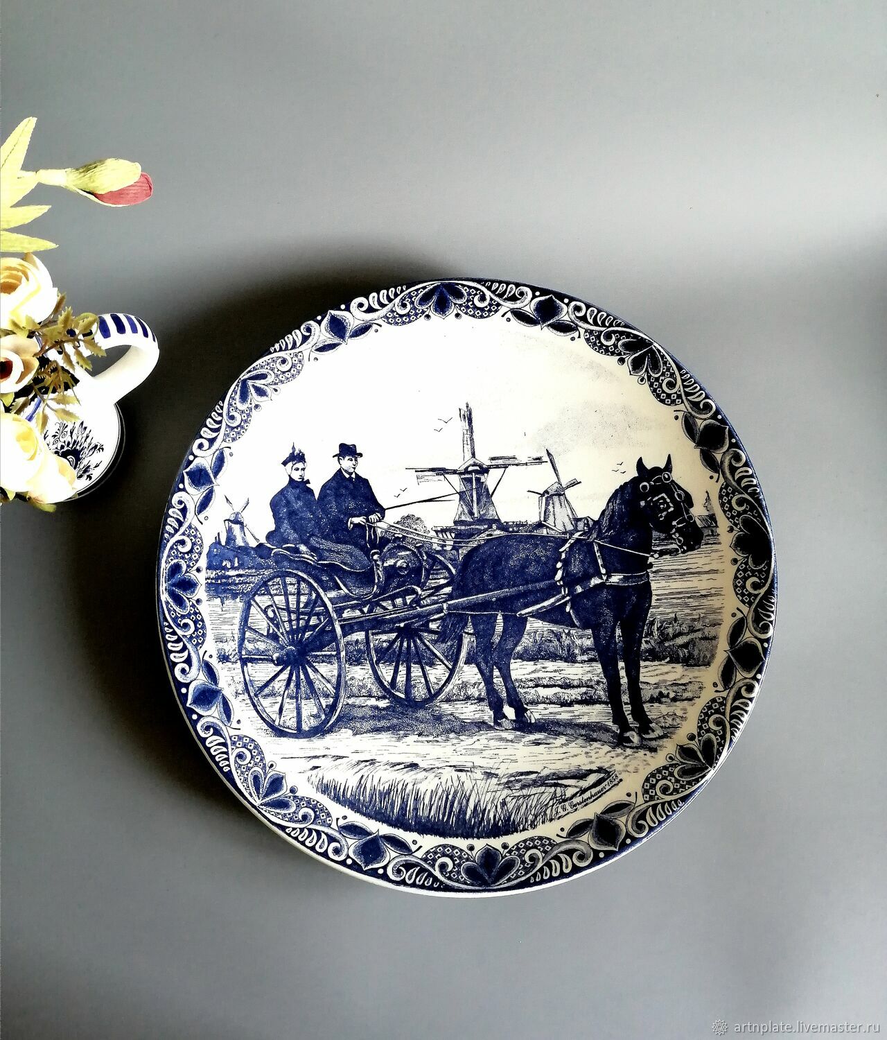 Винтаж: Настенная тарелка. Делфтский фарфор купить в интернет-магазине ...