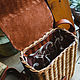 Women's wicker bag, genuine leather, wicker basket. Classic Bag. lmillame. My Livemaster. Фото №6