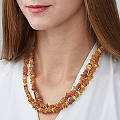 Работы для детей, handmade. Livemaster - original item Beads made of raw amber long healing 1 meter. Handmade.