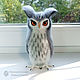 * Long-eared owl - a bird of the interior felted wool. Felted Toy. Woolen Zoo. My Livemaster. Фото №6