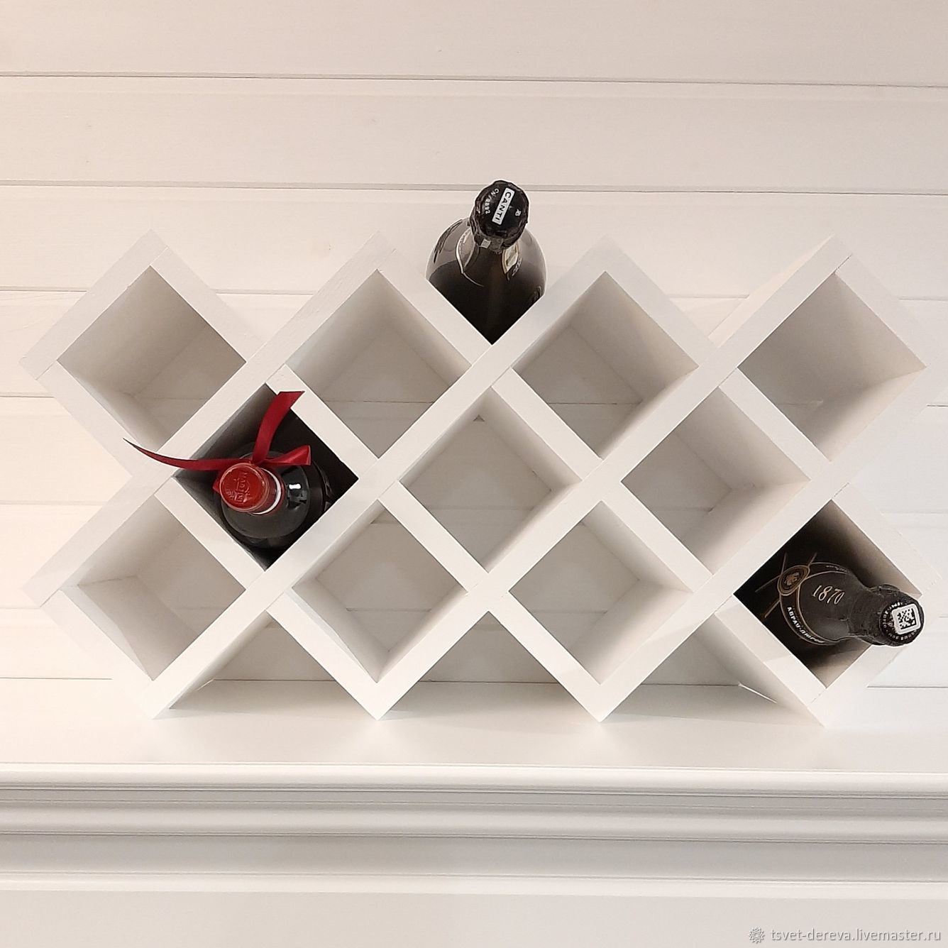 Wine shelf-honeycomb rack for 14 bottles. For wine, champagne, Shelves, Moscow,  Фото №1