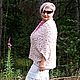 Заказать Кардиган накидка с люрексом женский бежевый хлопок Бохо. Вязаная одежда на заказ от Ольги. Ярмарка Мастеров. . Кардиганы Фото №3