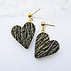 Stud earrings, poussette heart, polymer clay heart, love, Stud earrings, Voronezh,  Фото №1