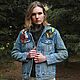 Order Denim jacket with embroidery Eagle Project Freedom. Karina-bro. Livemaster. . Outerwear Jackets Фото №3