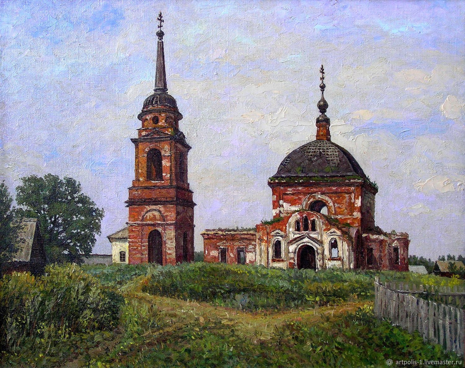 Картина старая церковь