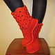 Сапоги-угги " Simply Red". Тапочки. Инна. Ярмарка Мастеров.  Фото №4