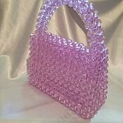 Сумки и аксессуары handmade. Livemaster - original item clutches: Purple bead handbag. Handmade.