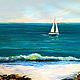 The picture with the sea. The Mediterranean sea Sailboat, Pictures, Alicante,  Фото №1