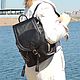 Backpack leather female black Antoinette Mod R50-713, Backpacks, St. Petersburg,  Фото №1