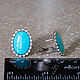 Exquisite gold earrings with natural turquoise and diamonds. Earrings. jewelry-market. My Livemaster. Фото №5