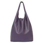 Сумки и аксессуары handmade. Livemaster - original item String Bag Made of Leather Bag Bag Purple Medium Package Shopper T-shirt. Handmade.