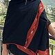 Black stole with ethnic stripe. Wraps. IndianBoho. Online shopping on My Livemaster.  Фото №2