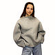 Order Grey merino wool sweater, size L in stock. STUDIO-FELT Katerina Alekseeva. Livemaster. . Sweaters Фото №3