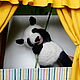 Oso Panda guante de juguete para teatro de marionetas. Puppet show. AnzhWoolToy (AnzhelikaK). Ярмарка Мастеров.  Фото №5