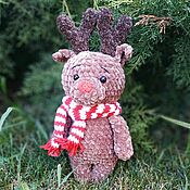 Куклы и игрушки handmade. Livemaster - original item Punto de juguetes ciervo de crochet de hilo de felpa. Handmade.