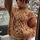 Handmade wool sweater with an oversize collar to order. Sweaters. Kardigan sviter - женский вязаный свитер кардиган оверсайз. My Livemaster. Фото №10
