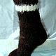 Socks black 'NUFFIC' feather art.№131n of dog hair . Socks. Livedogsnitka (MasterPr). My Livemaster. Фото №6
