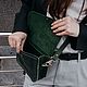 Кожаная сумочка "Джейн" в зеленом цвете. Классическая сумка. Heisen. Ярмарка Мастеров.  Фото №5