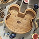 Детская деревянная тарелка "Мишка". Детская посуда. Ololocababy. Ярмарка Мастеров.  Фото №4