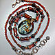 Tiger – shaped pendant with lacquer miniature painting on carnelian. Pendants. lacquer miniature. My Livemaster. Фото №5