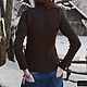 To better visualize the model, click on the photo. CUTE-KNIT NAT Onipchenko Fair masters to Buy knitted sweater womens brown
