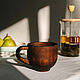 Wooden large cedar mug for drinks 350 ml. C77, Water Glasses, Novokuznetsk,  Фото №1