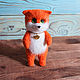 Лис Зеленоглазый игрушка из шерсти. Войлочная игрушка. ToysMari (handmademari). Интернет-магазин Ярмарка Мастеров.  Фото №2