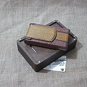 Сувениры и подарки handmade. Livemaster - original item Cigarette case for thin (Slims) cigarettes made of a combination of leather. Handmade.