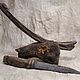 Нож с рукоятью из ребра мамонта с подставкой. Ритуальный нож. MADRE ARCHAICA. Интернет-магазин Ярмарка Мастеров.  Фото №2