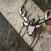 Украшения handmade. Livemaster - original item Spring deer with crystal (p-006-03). Handmade.
