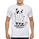 Cotton T-shirt 'Panda Made Of Twigs'. T-shirts. Dreamshirts. Online shopping on My Livemaster.  Фото №2