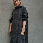 Одежда handmade. Livemaster - original item Mohair knitted dress oversize. Handmade.