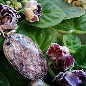 Кулон на цепочке Виноградная гроздь(Гранат-Альмандин)
